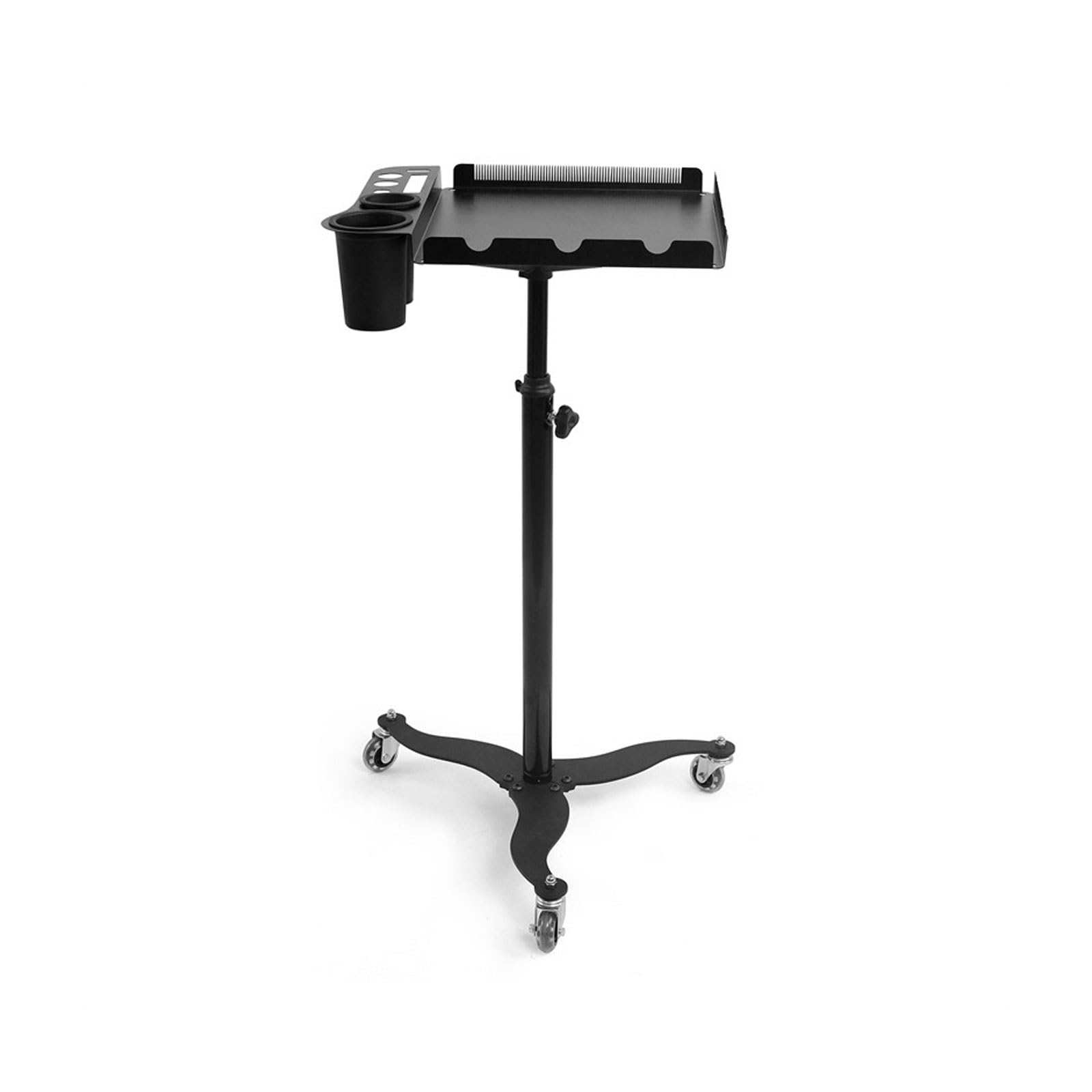 Tablette Coiffure a Roulette Pas Cher Chariot Plateau Salon Support Perruque Salon Coiffure Chariot Levage Mobile avec 2 Bols de Teinture