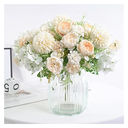 XMYINGWEI Kunstbloemen Zijde Nep Boeket Kunstbloemen Bruiloft Woondecoratie Nep Bloemen Faux Home Groen voor Indoor… - Image 7