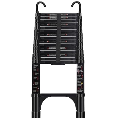 ARCHOM Telescoping Ladder 20 FT - Aluminum Telescopic Ladder with Hooks - Folding Extension Ladders...