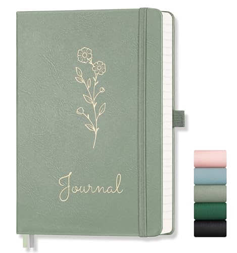 AUTEMPO A5 Journal Notebook Lined 192 Pages Hardcover Sage Green