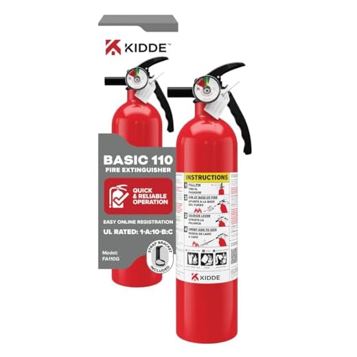 Kidde FA110 Multi Purpose Fire Extinguisher 1A10BC, 1 Pack