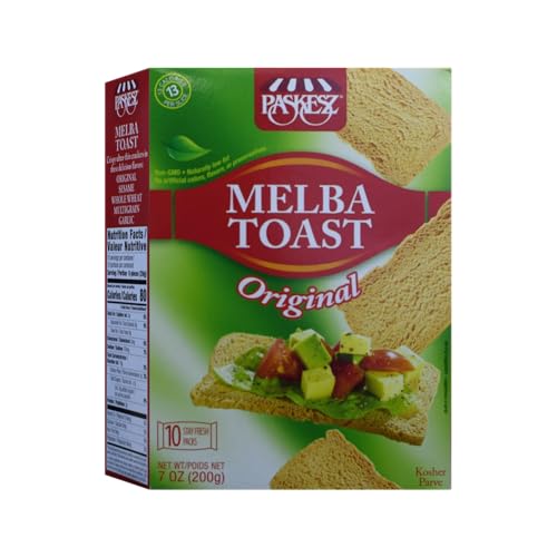 Only Kosher Candy Melba Toast Flatbread Crackers Classic Original Kosher Parve with No Artificial Flavor, Fresh Natural Ingredients, Kosher Certified Delicious Snack Crackers (Pack of 14)