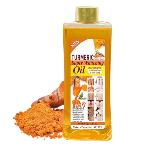De Cúrcuma - 300ml Naturalmente, De Masaje De Cúrcuma Hidratante, Aceites Aclarantes | Suministros De Belleza Para Reducir Las Imperfecciones Y Las Manchas Oscuras
