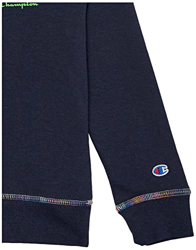 Champion Little Pullover Hoodie for Girls, Lightweight Sweatshirt, Graphics, Navy3