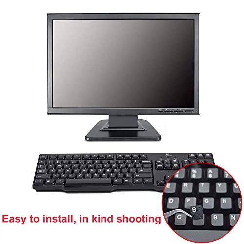 Stickes para teclado en inglés 2 piezas fondo negro letras blancas miniatura 7