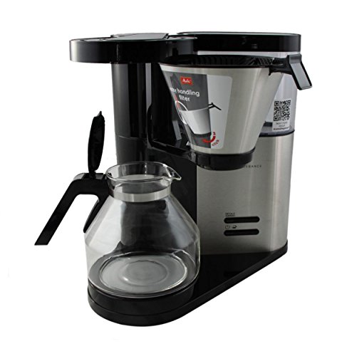 Melitta Cafetera de filtro con jarra de vidrio, Aroma Elegance, Negro/Acero inoxidable mate, 1012-01 - Imagen 3