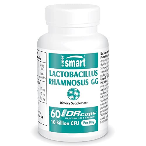 Supersmart - Lactobacillus Rhamnosus Gg 10 Billion Cfu Per Day (Lgg Probiotic With Inulin) - Digestive & Immune Support - Vaginal Flora Health | Non-Gmo & Gluten Free - 60 Dr Capsules #TOP29
