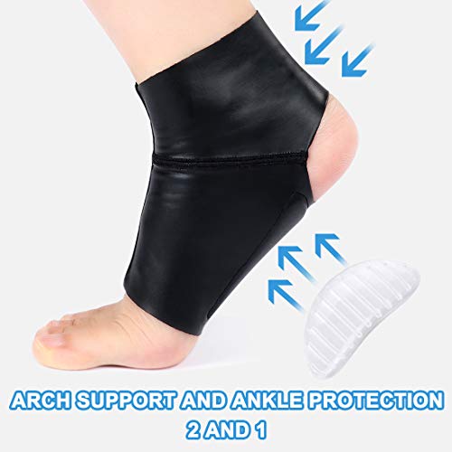 Arch Support, Arch Support Sleeve Brace Compression Flat Foot Socks Lycra Cloth Orthotic Insole Cushion Plantar Fasciitis Heel Ankle Arch Pain Relief for Women and Men
