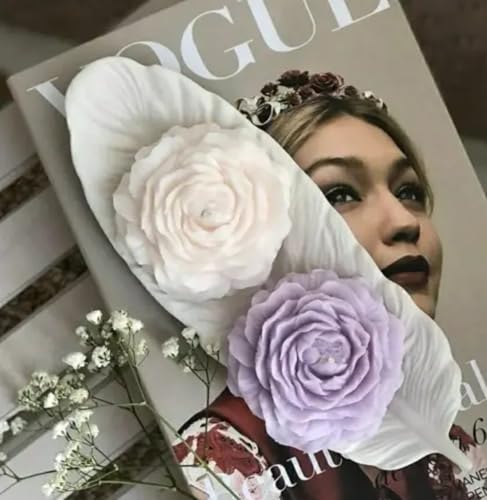 Décoration murale rose artificielle blanche en soie durable pour salon et institut de beauté
