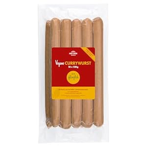 HOT DOG WORLD - Vegane Currywurst aus Kartoffel- und Erbseneiweiß 120 g, 10er Pack, Vegan, Premium Qualität, Handwerksproduktion
