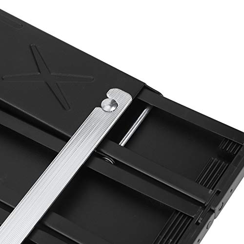 Table pliante de camping portable en aluminium noir pour randonnée et pêche - 5