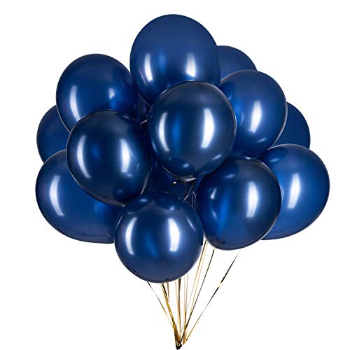 ZOOYOO 12 Pouces Ballons Bleu Marine - 30.4cm Lot de 100 Ballon Bleu de Prusse