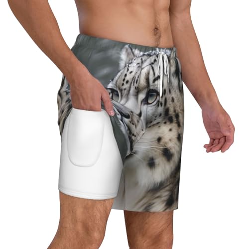 Short de bain décontracté pour homme Snow Leopard au séchage rapide pour l'été - 3