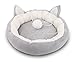 Supremery Łóżko dla kota puszyste z miękką poduszką wewnętrzną (nadaje się do prania) – domek dla kotów, legowisko dla psa, legowisko dla małych i średnich kotów i psów