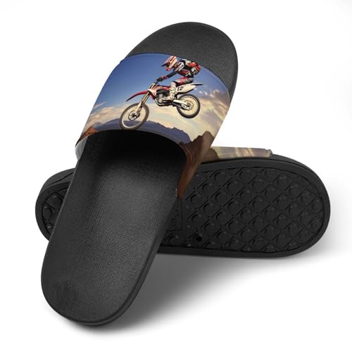 Dirt Bike Motorcycle Motocross Non Slip Slides Sandals for Women Men Quick Drying Shower Shoes for Bathroom Pool Beach4