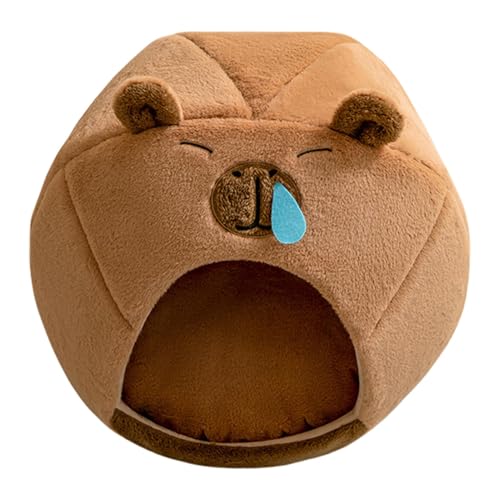 Caseta para perros de interior, para gatos, casa para cachorros de Capibara, cómoda cama para gatos de interior, caseta para gatos y perros insonorizada con revestimiento extraíble