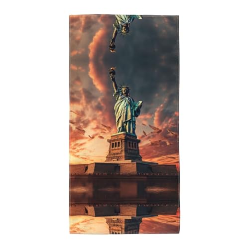 LGHDFYO Statue of Liberty NYC Towel for Travel, Beach, Pool
