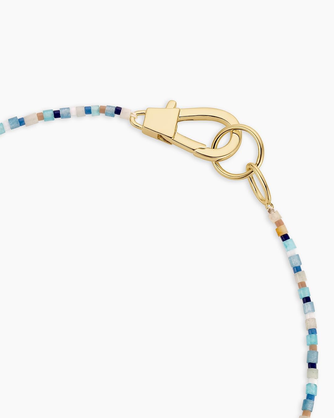 gorjana - Harbor Necklace 23-inch - 18k Gold Plated Brass - Pear Clasp - Available in Mixed Amazonite and Pearl - Versatile Layering Accessory - Everyday Wear - Durable and Stylish - Image 3