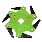 PASSI Cuchilla Desbrozadora Cabezal De Corte para Cortacésped - Cabezal De Corte Universal De 6 Cuchillas para Cortacésped, 65Mn Cabezal De Corte De...