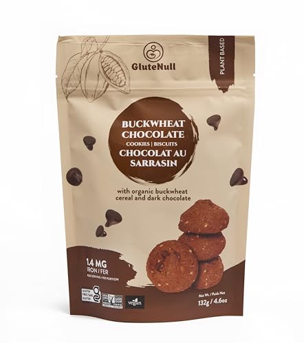 GluteNull Buckwheat Chocolate Cookies, Gluten Free, Plant Based, Nut Free, Good Source of Iron, 4.6oz image 5