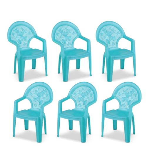 Image of MAHARAJA Plastic Chair for Kids | Strong Durable & Portable Study Chairs | Virgin Material Kids Chairs for 2 to 8 Years | Stackable School Chair (Pearl Green, Pack of 6)