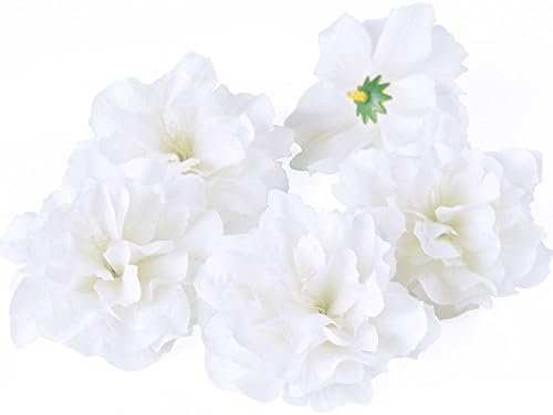 508cm Artificial Silk Flower Peony Rose Heads Bulk Wedding Decor Craft Floral Color:White