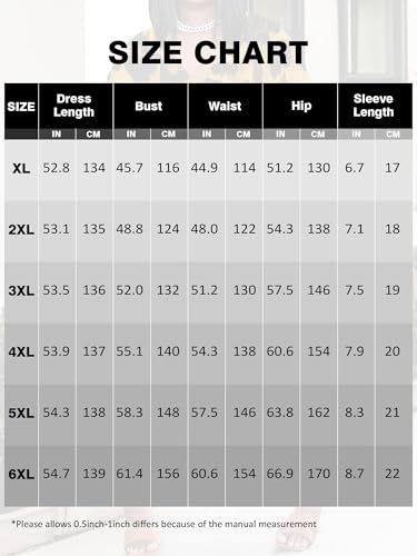 Image of Plus Size Maxi Dress for Women Short Sleeve V Neck Casual Loose Sundress with Pockets