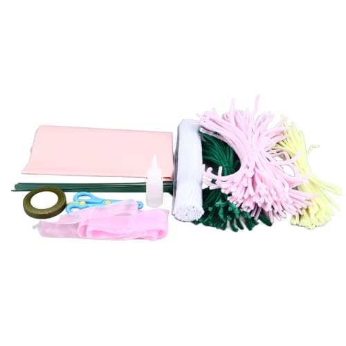 Juego de Ramo de Bricolaje EMUKOEP con Tallos de Chenilla y Flores de Plástico para Manualidades