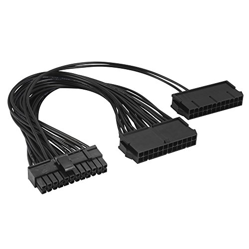 XCSOURCE 24-pins 20 + 4-pins aansluitkabel Dual PSU stroomkabel ATX Power Supply adapter 30 cm verdeelt kabel voor Bitcoin Miner Computer AC852