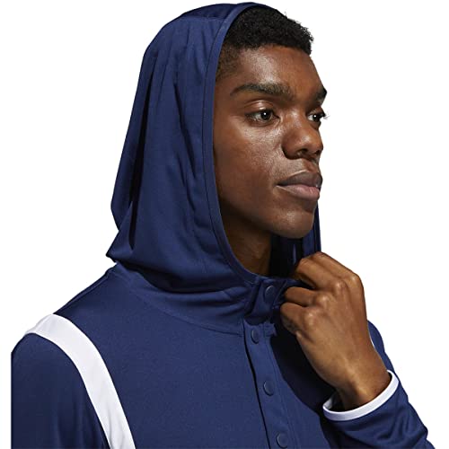 Sudadera con capucha azul y blanca de hombre adidas Icon Pulse Shooter 3