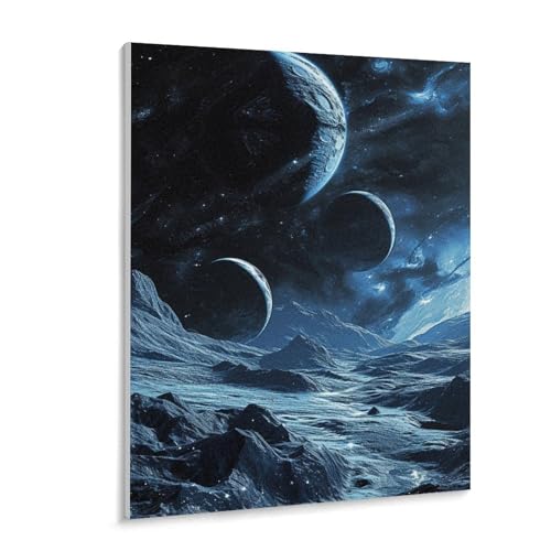 数字油絵 ラッセン 宇宙星空惑星 デジタル油絵 数字キットによる絵画 DIY絵 手塗り 夢のような光景 SF スタイル 数字キット塗り絵 壁飾り ホーム オフィス装飾 数字塗り絵 手工芸 初心者 大人 子供 贈り物 40×50cm