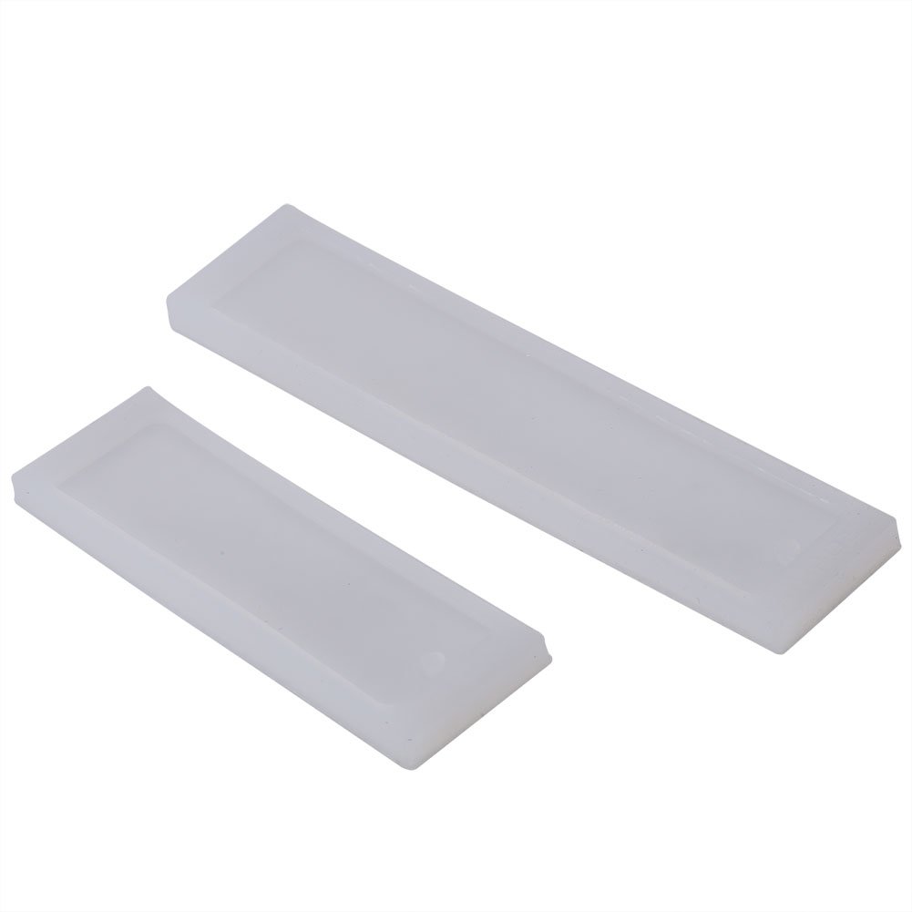 Juego de 2 Moldes Rectangulares de Silicona Molde de Marcapáginas de Silicona Molde de Marcador para Hacer Marcapáginas y Llaveros de Resina Epoxi