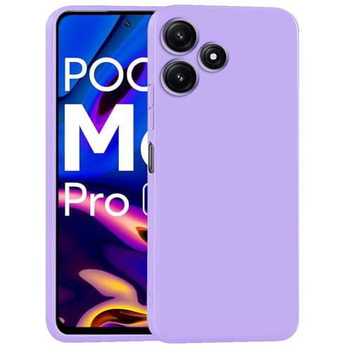 Image of Back Cover for Mi Redmi 12 5G / Poco M6 Plus 5G | Full Camera Protection | Premium Liquid Silicon Case | Flexible Bumper Case for Mi Redmi 12 5G / Poco M6 Plus 5G / M6 Pro 5G (Purple)