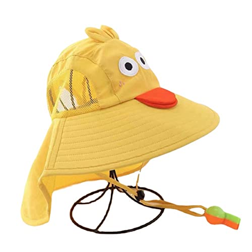 Gorro de niños para playa con ala ancha y protector de cuello contra el sol 4