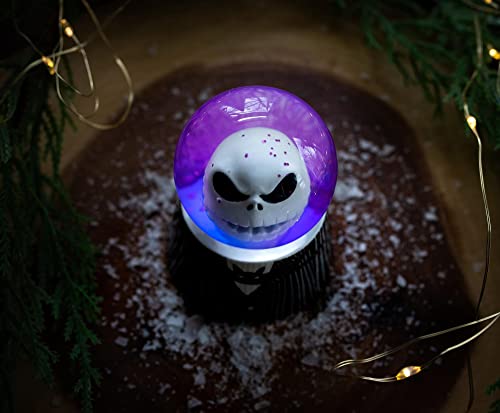 Disney The Nightmare Before Christmas Jack Skellington 3-Inch Mini Light-Up Snow Globe With Swirling Glitter #TOP5