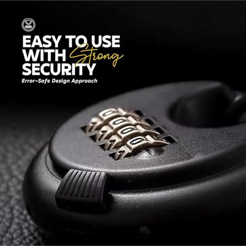 Image of Amazon Basics Number Locks for Door |Combination Lock Padlock Secure Number Lock | Multi-Purpose Lock for Home, Office, and Outdoor Use, Black (Pack of 1)