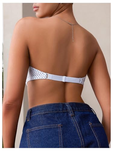 Image of RoseSeek Women's Strapless Underwire Push Up Front Closure Bra | Front Closure, Bandeau Bra, Tube Tops