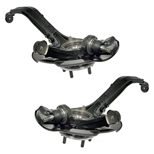 AutoShack Front Steering Knuckles & Wheel Bearing Hub Assembly Pair of 2 Driver and Passenger Side Replacement for 2008-2012 Honda Accord 2009-2014 Acura TSX 2.4L 3.5L V6 FWD KN798449PR