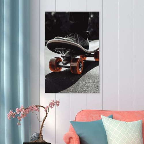 Deco murale originale avec affiches murales vintage skateboard