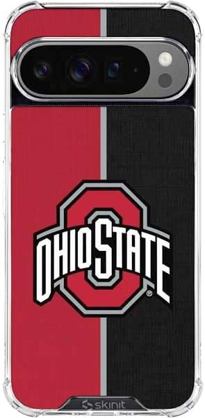 Skinit Clear Phone Case Compatible with Google Pixel 10 Pro - Officially Licensed Ohio State University OSU Buckeyes Split Design