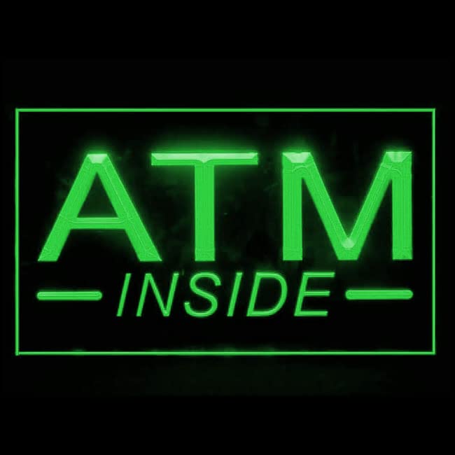 120049 ATM Inside 24 Hour Deposit Check Banking Display LED Light Neon Sign (12