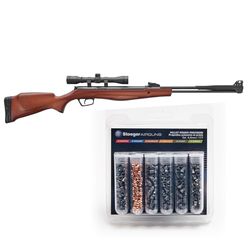 Stoeger S6000-E Combo - .177 Caliber - Hardwood with X-Family Pellet Sampler Pack
