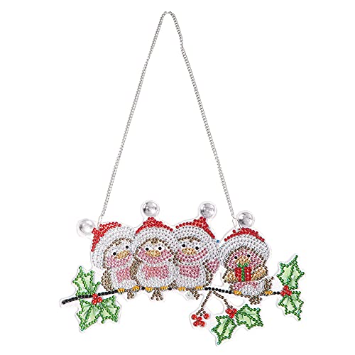 Kit de colgante de Navidad de acrílico con diamantes de imitación, para colgar en la pared de Navidad, para manualidades, decoración del hogar Cover
