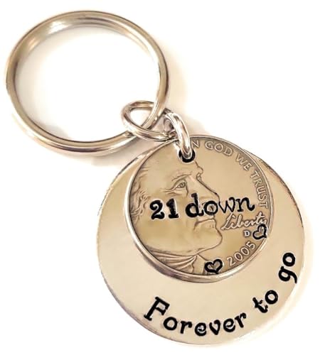 21st Anniversary Keepsake 2005 Nickel Keychain