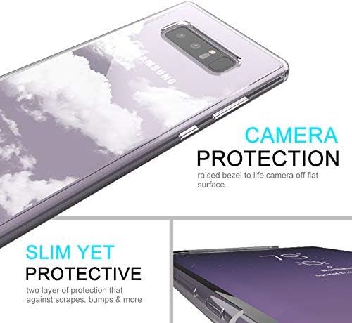 MOSNOVO Galaxy Note 8 Case, Cloud Pattern Clear Design Printed Transparent Plastic Back Hard Case with TPU Bumper Protective Case Cover for Samsung Galaxy Note 8