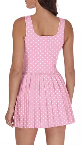 Image of NIASHOT Athletic Dress for Women with Shorts Sleeveless Womens Golf Dress