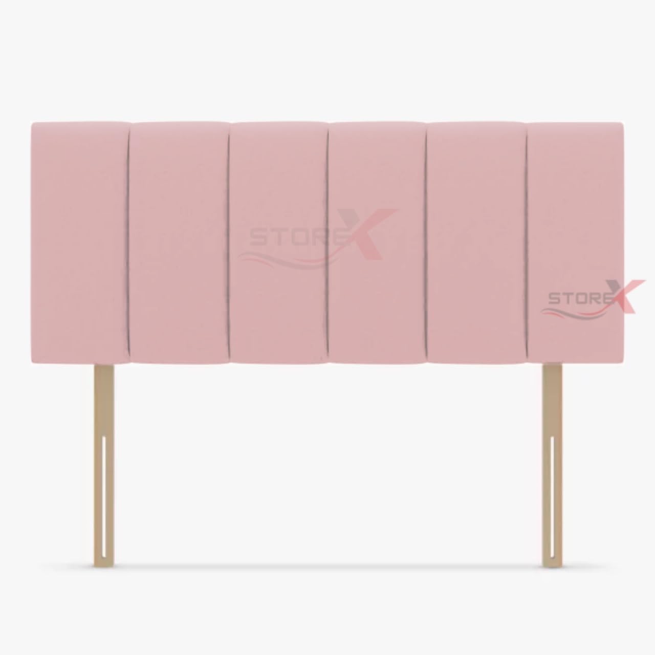 STOREX Plush Fabric Padded Lined Headboard For Devan Bed Bedroom Furniture Size 2Ft 6Inch/ 3Ft/ 4Ft/ 4Ft 6Inch/ 5Ft /6Ft -20 Inch Height 20inch (Pink, 20inch Height 3Ft Single)