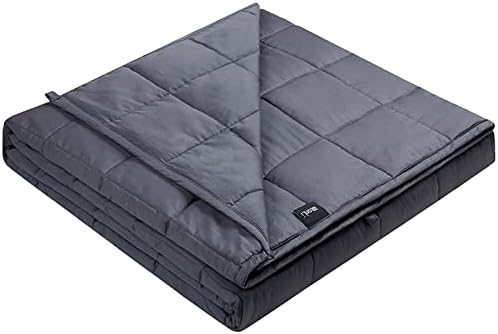 ZonLi Weighted Blanket 15 pounds (60''x80'', Queen Size Dark Grey), Weighted Blankets for Adults/Kids, High Breathability Heavy Blanket, Soft Material with Premium Glass Beads