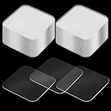 50 Stück Doppelseitig Klebepads,Transparent Klebeband,Ablösbar Spurlos Nano Tape Sticker,für Zuhause,Büro,Wände,Befestigung einer Steckdosenleiste oder anderer Gegenstände an der Wand(48 x 48mm)