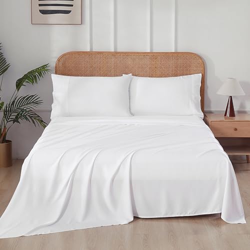 100% Viscose Derived from Bamboo Twin XL Sheets Set 400 TC 3 Pieces